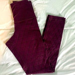 DYI maroon high waisted leggings